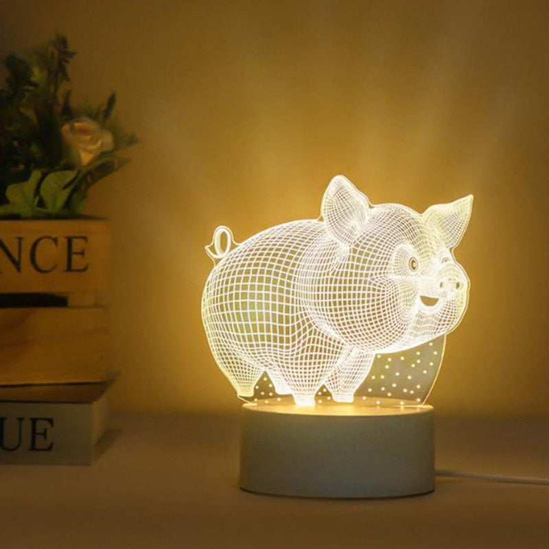 3D Lamp 3 Color Changing LED Light